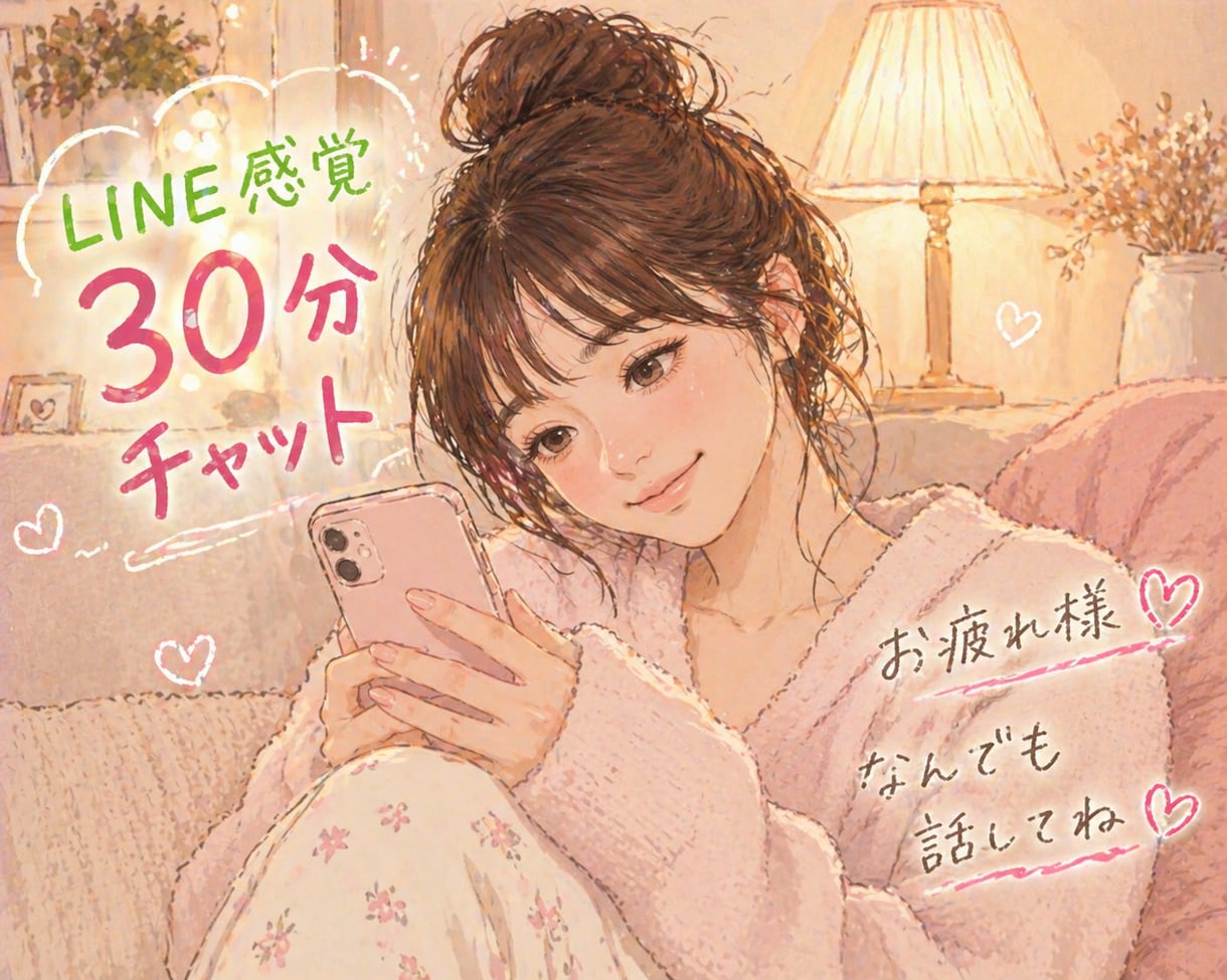30分チャット^ ^あなたの心に寄り添います 誰かと話したいのに相手が居ない、そんな時のあなただけの女友達 イメージ1