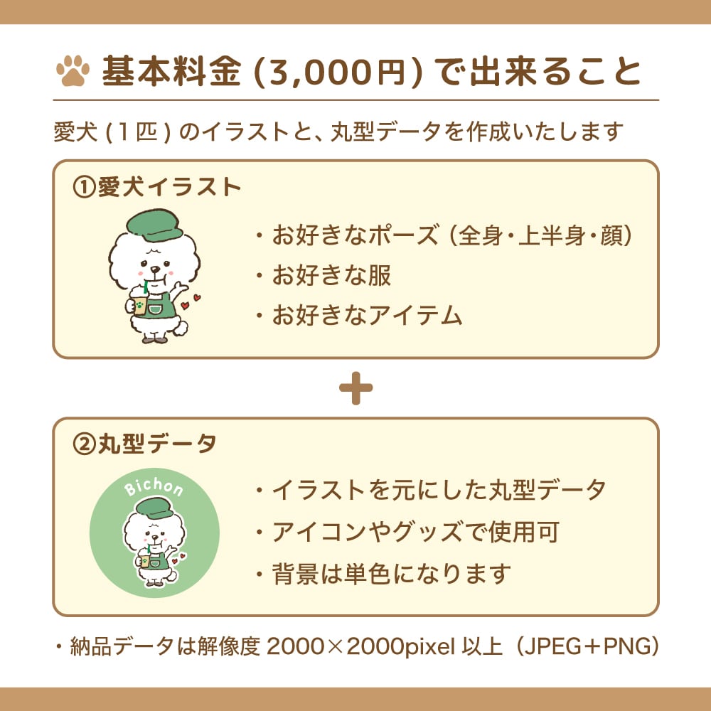 愛犬をお好きな服やアイテムで『おめかし』します 「SNSのアイコンや、グッズ等ご自由にお使い下さい♪」 イメージ2