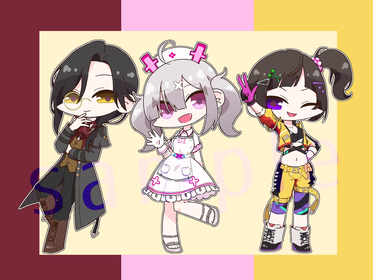 かわいいSD・デフォルメイラスト描きます SNSやYouTubeに使えるデフォルメイラスト製作します！ イメージ2