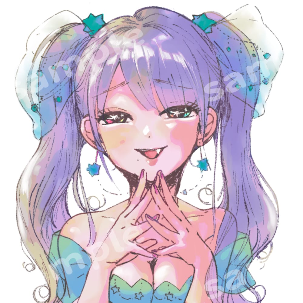 SNS用アイコンイラストを描きます 柔らかいタッチの絵柄で、世界で一つだけのイラストを制作します イメージ2