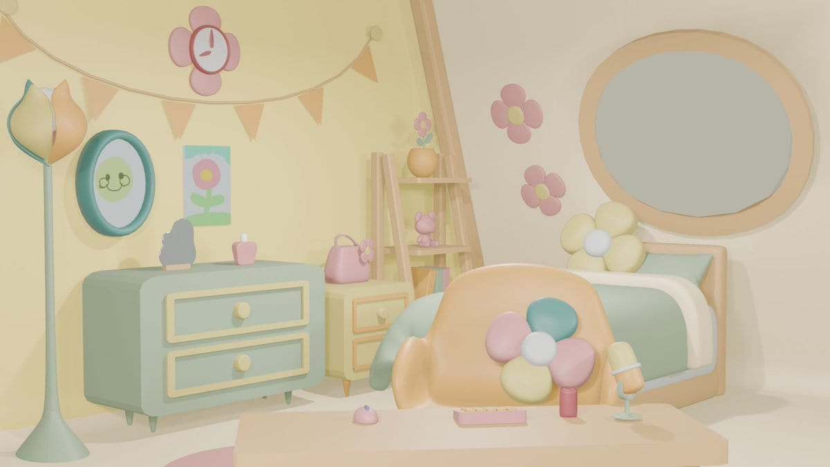 3Dで理想の配信背景を制作します Vtuber・配信者・クリエイター様向け イメージ1