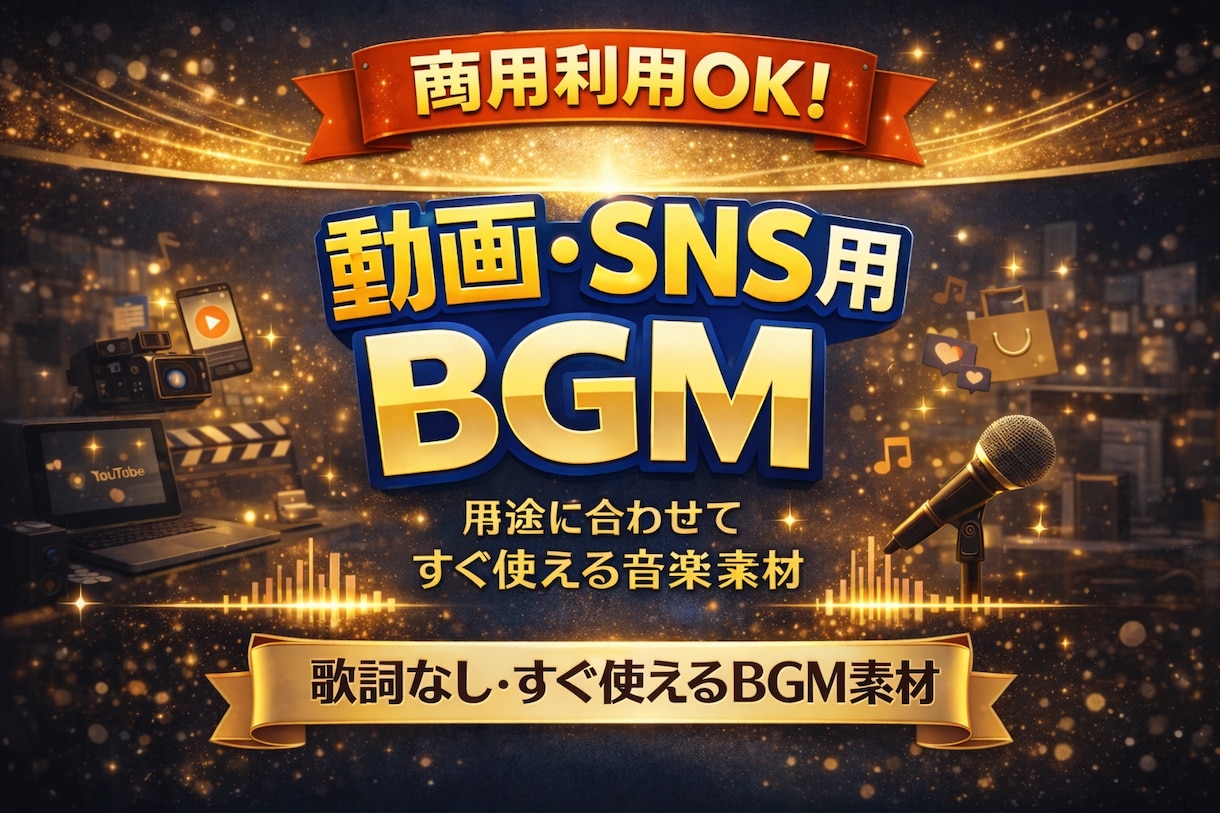 商用利用OKの動画・SNS用BGMを提供します 用途・雰囲気別に選べるBGMアルバム形式 イメージ1