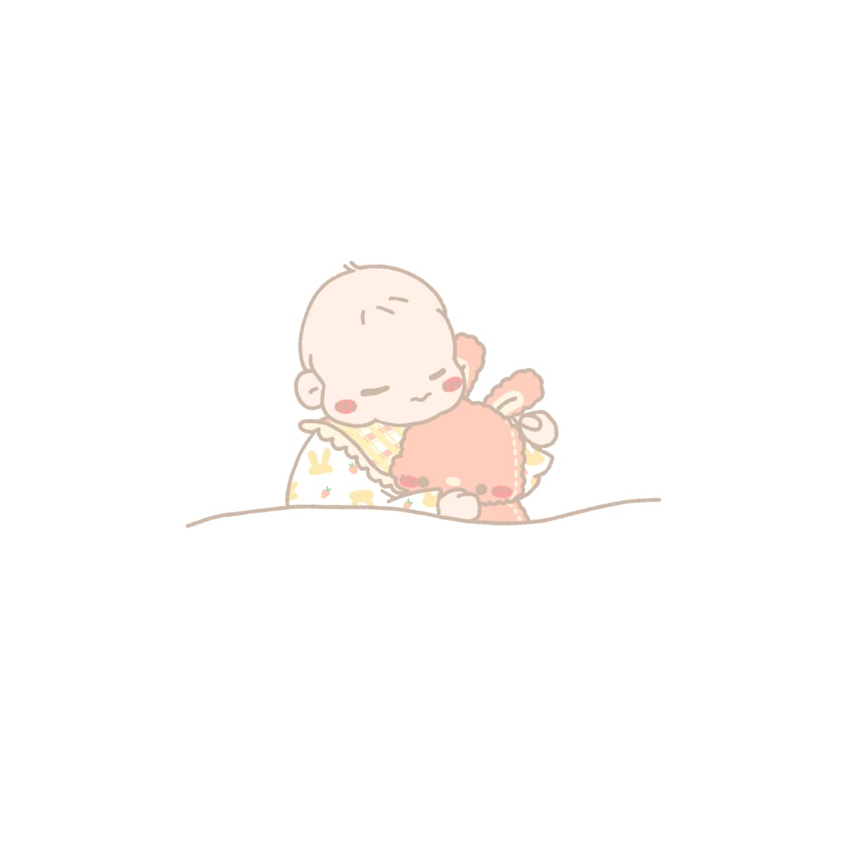 ゆるふわなベビたんのイラストを作成します ふんわり可愛いベビたんのイラストに仕上げていきます✨ イメージ1
