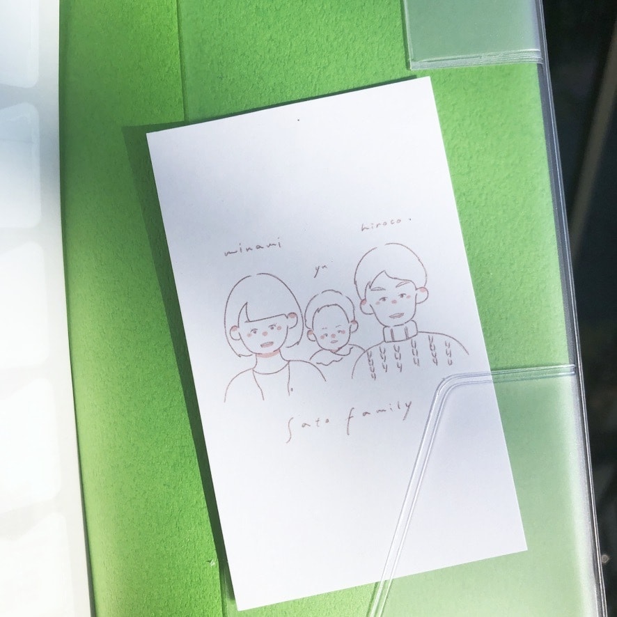 ほんわかカップル似顔絵お描きします ❁ ポストカード&透明スマホケースにぴったりな名刺カード付 イメージ2
