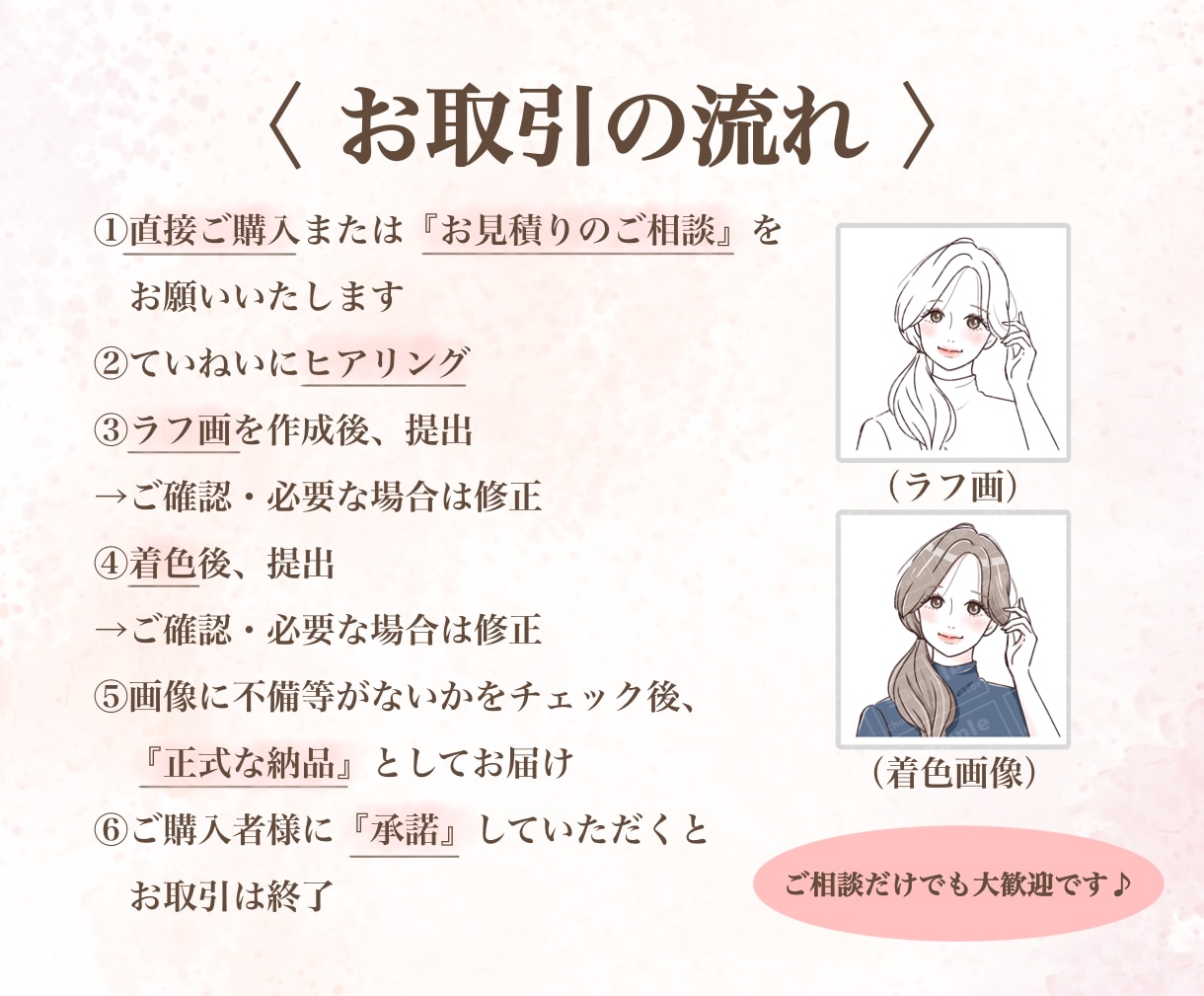 ビジネス◎おしゃれで清潔感のあるイラスト描きます 大人かわいいアイコンで信頼度UP！インスタ・ココナラ用に イメージ10