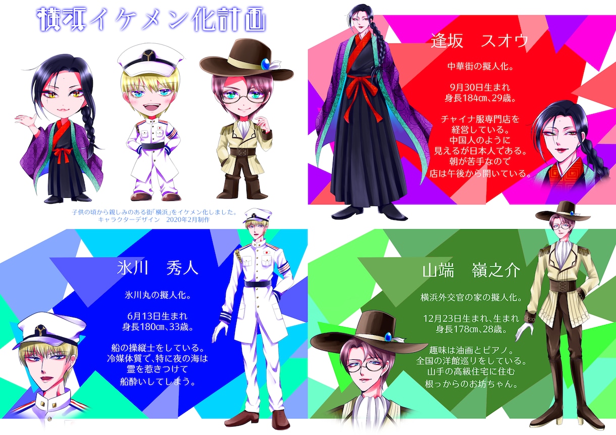 少年少女の美麗なキャラデザします 奇抜で耽美な立ち絵や表情集を描きます イメージ1
