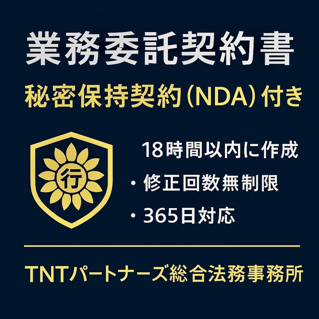 1８時間納品可能/契約書の作成します 業務委託契約書//金銭消費者契約書//１８時間以内納品 イメージ1