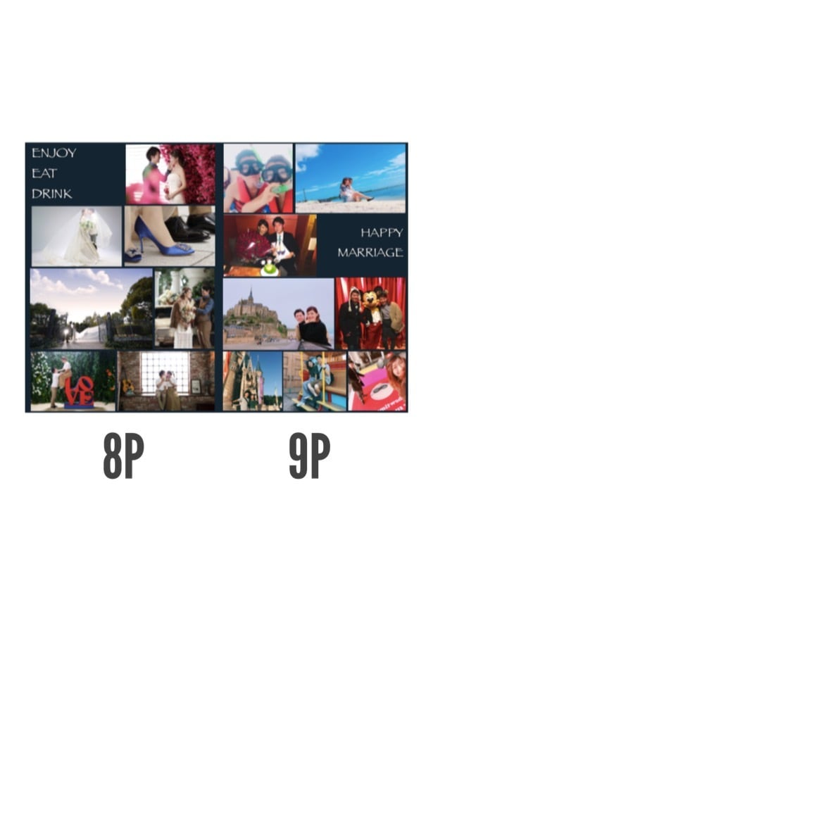 100部セット◎結婚式のプロフィールブック作ります 思い出写真が詰まった 12ページのプロフィールブック イメージ5