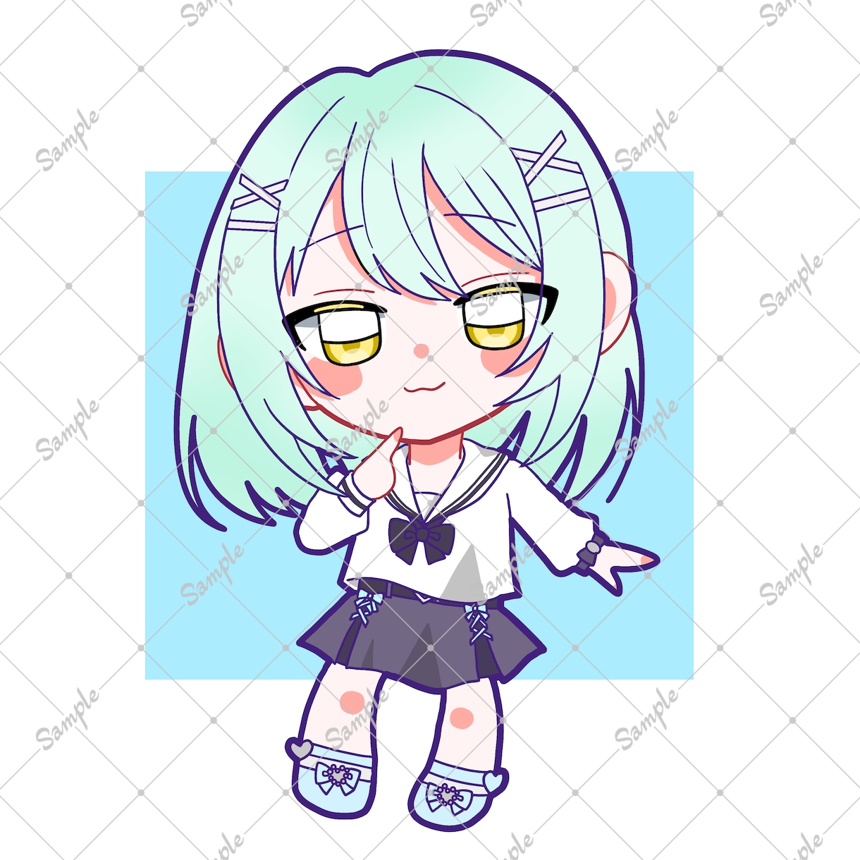 商業利用◎ 安価でイラスト依頼受け付けております 可愛いぽっぷなSDイラストです！アイコン、グッズにしやすい！ イメージ1