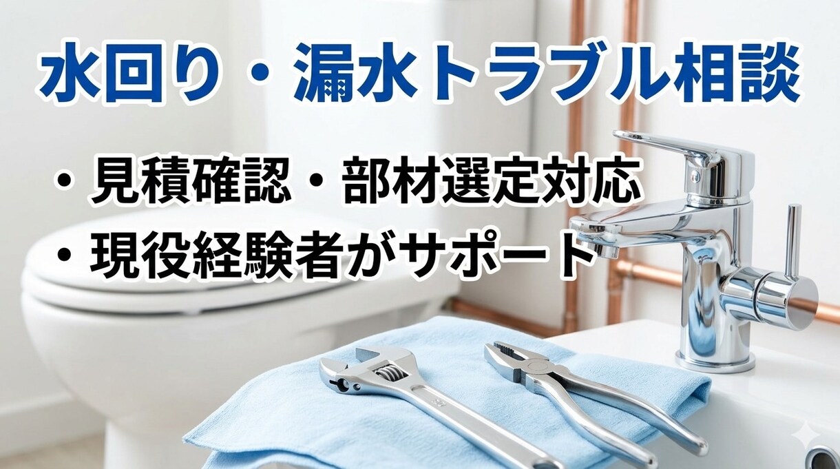 水道修理の相談乗ります 見積確認から部材選定まで実務目線でサポートします イメージ2