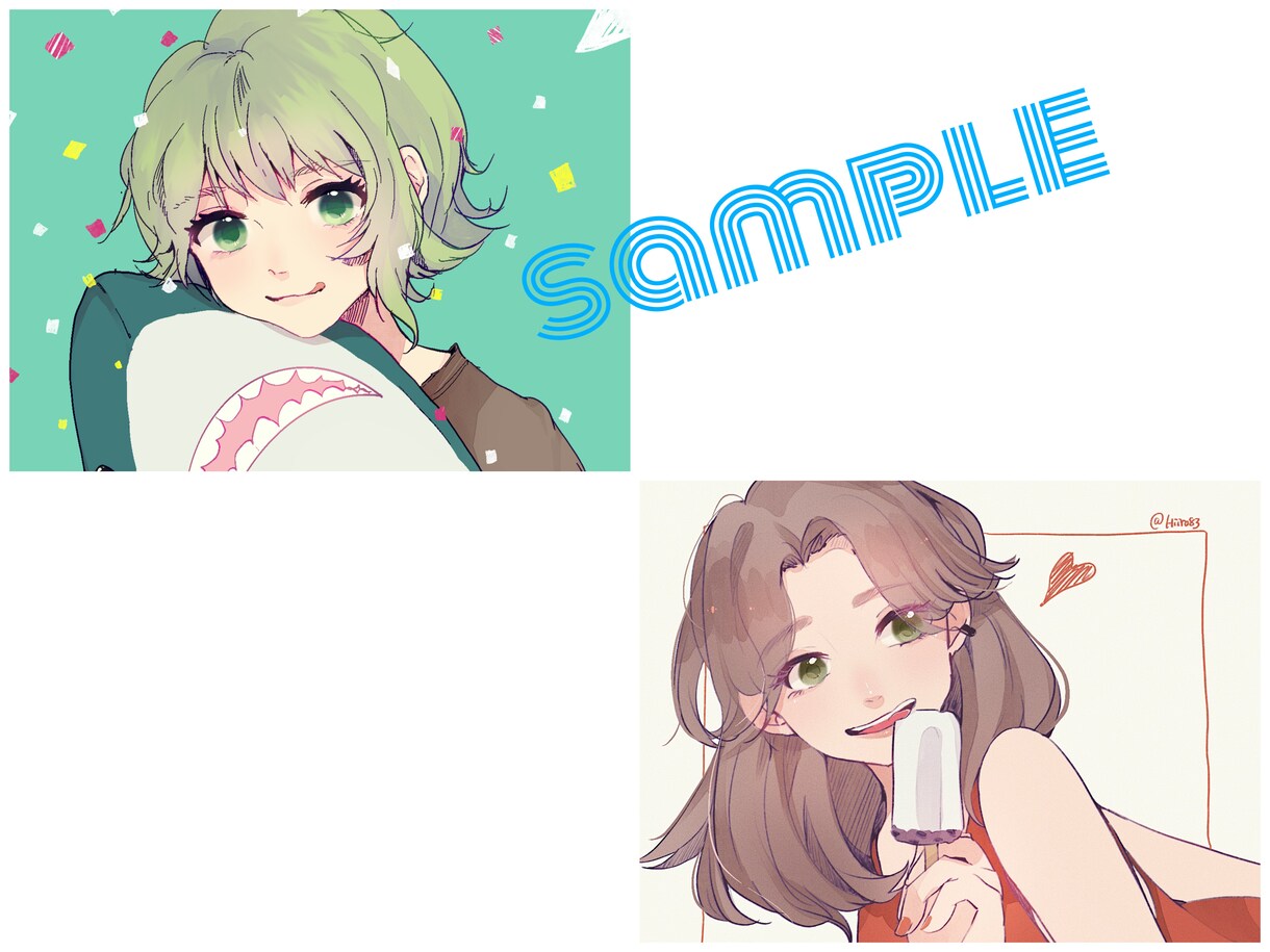 ポップで可愛いSNS用のアイコンイラストを描きます アイコン、ヘッダーで個性を出したい方へ⭐︎ご相談からお気軽に イメージ3