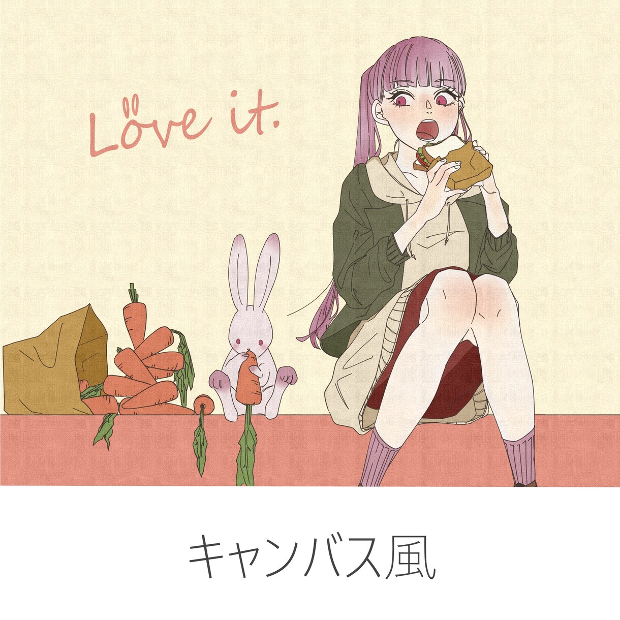 画用紙やキャンバス風のイラストを制作します SNSアイコン、一枚絵などにご利用ください。 イメージ7