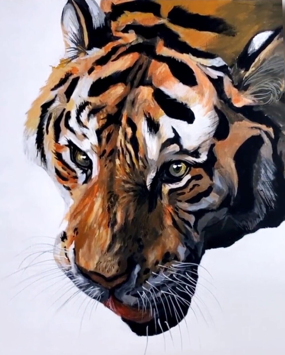アクリル画の虎の原画描きます 部屋に絵画を飾りたい方、記念にプレゼントしたい方にオススメ イメージ4