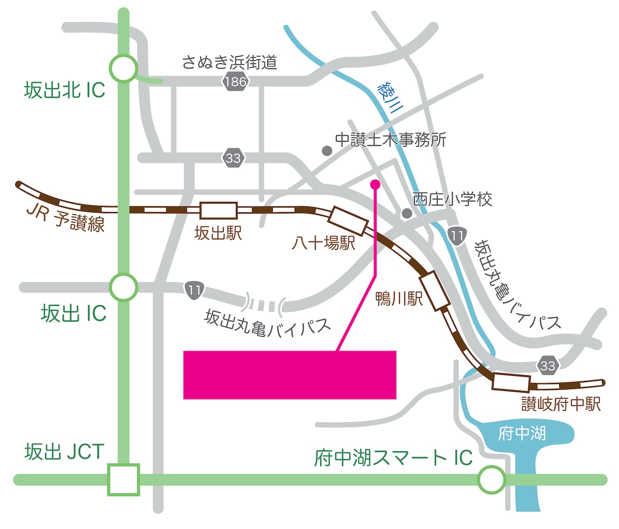 オリジナルのシンプルな地図を作成します チラシやポスター、名刺などに載せる案内地図にどうぞ イメージ1