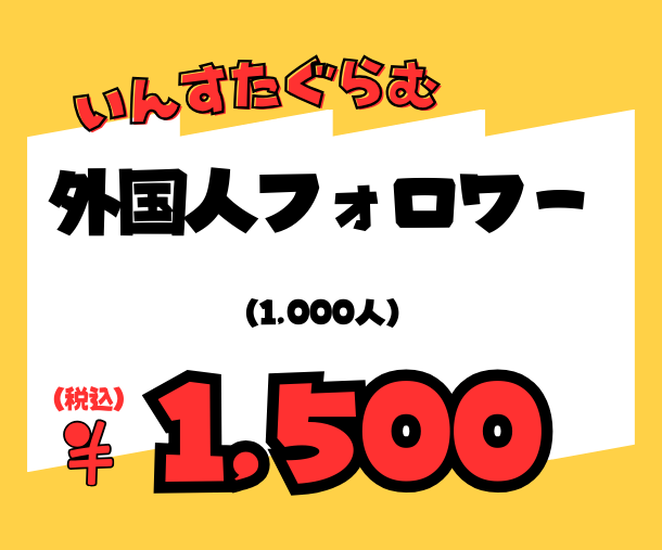 即効！インスタ外国人フォロワー1000人増やします 最大10万人まで対応します！ぜひ効果を実感ください！ イメージ1