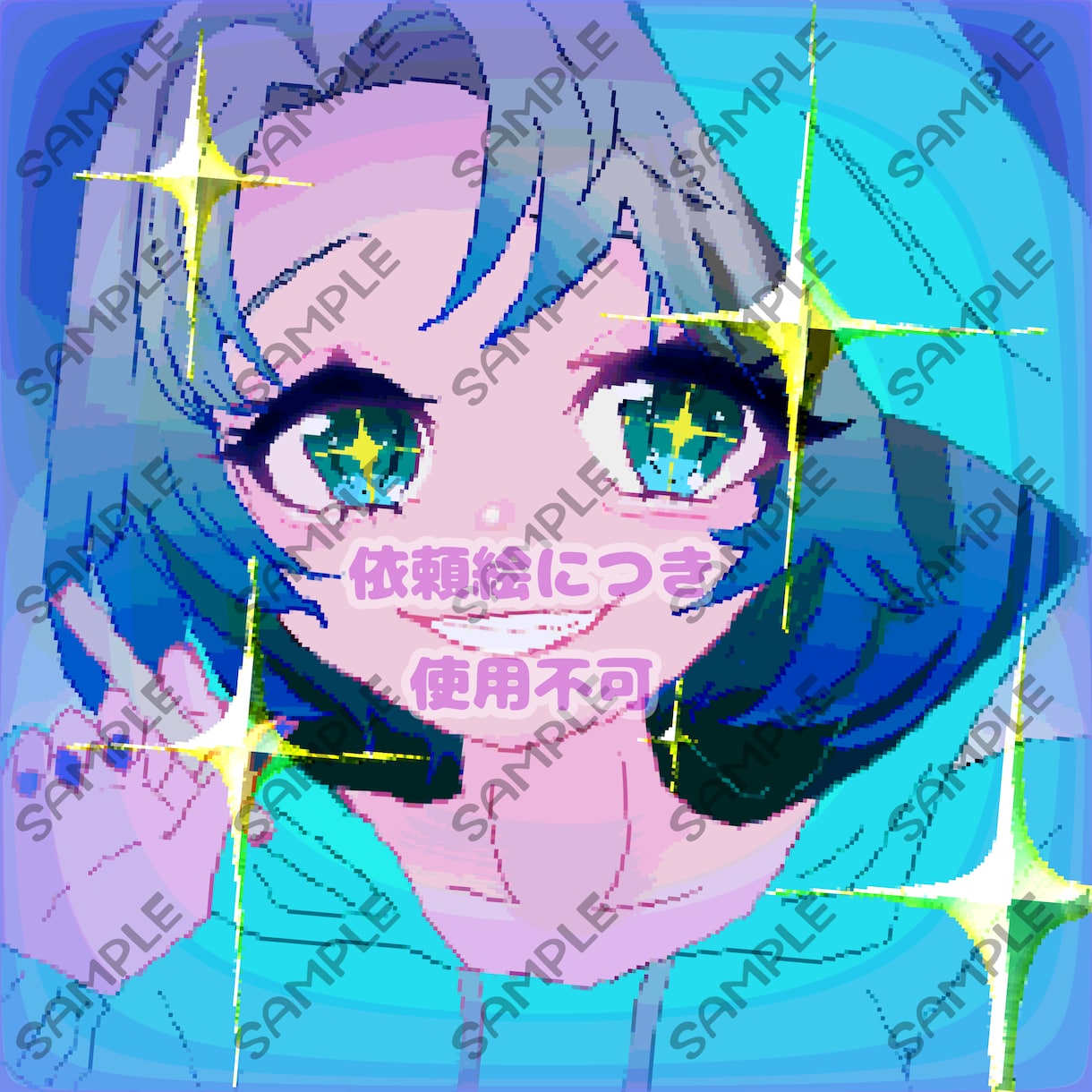 アイコンや動画サムネ等のドット絵を描きます お顔アップのドット絵依頼を受け付けております！ イメージ3