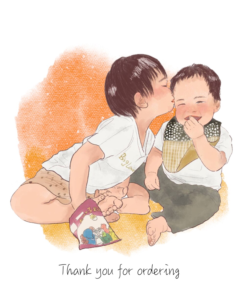何年後も見返せる優しいタッチの似顔絵をお描きします お子様の成長記録をアイコンや贈り物で笑顔溢れる毎日に◎ イメージ5