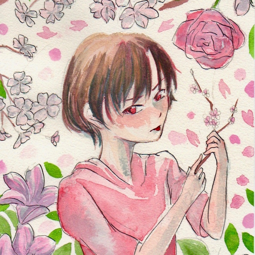 SNS用のアイコンをかきます アナログ画材を使った暖かいイラストを描きます。 イメージ4