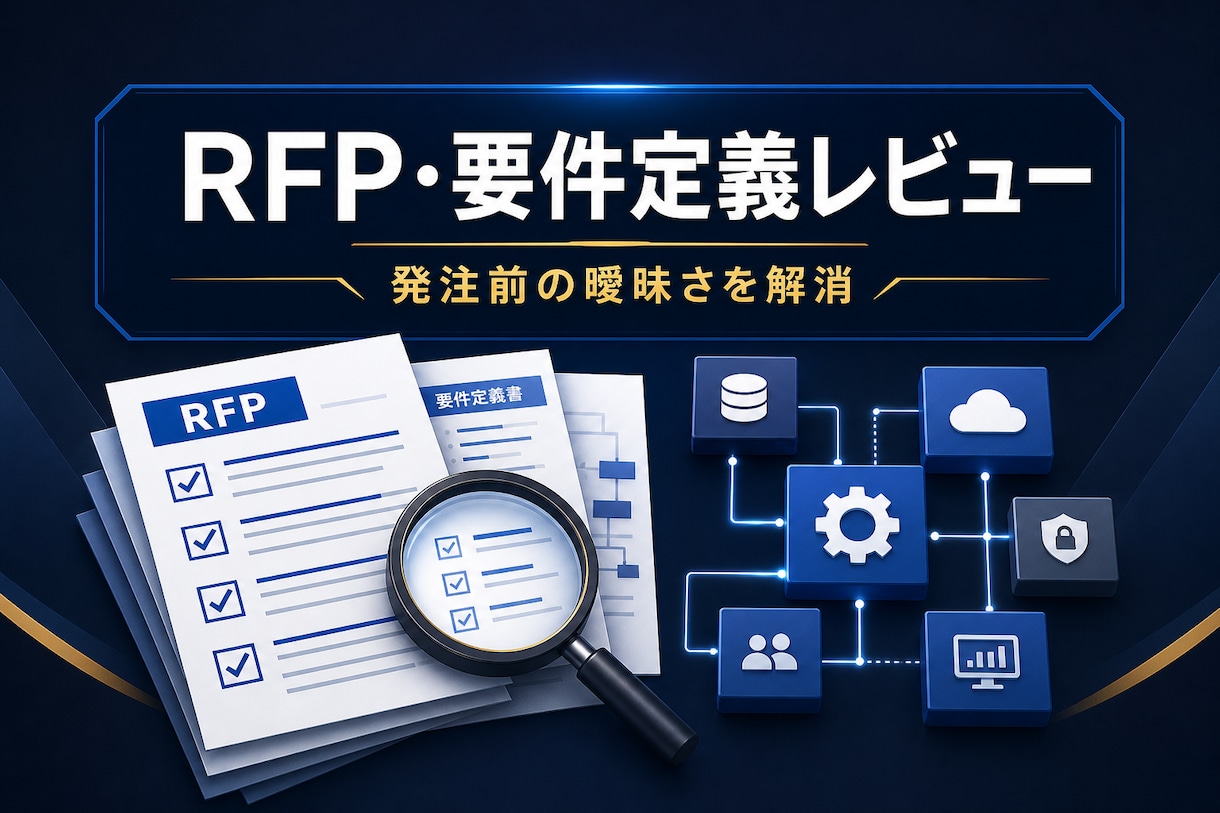 RFP・要件定義書を発注前にレビューします 不足・曖昧・見積りリスクを元外資ITコンサルが指摘 イメージ1