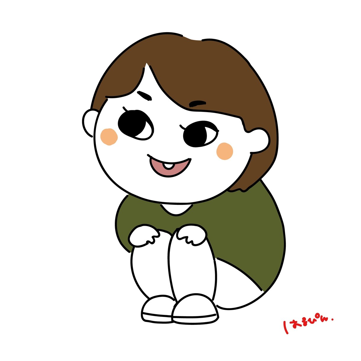 似顔絵アイコン“しゃがみにんげん”つくります 親しみやすく、愛されやすく、あなたをデフォルメしちゃいます！ イメージ9