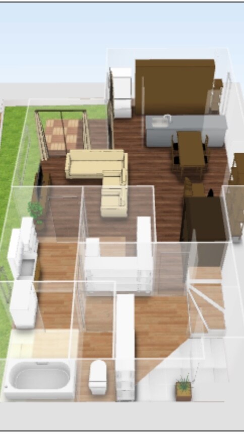 自宅の間取りを3Dでシミュレーション致します 間取り図を元に3Dで確認出来ます。間取りの確認に是非！ イメージ1