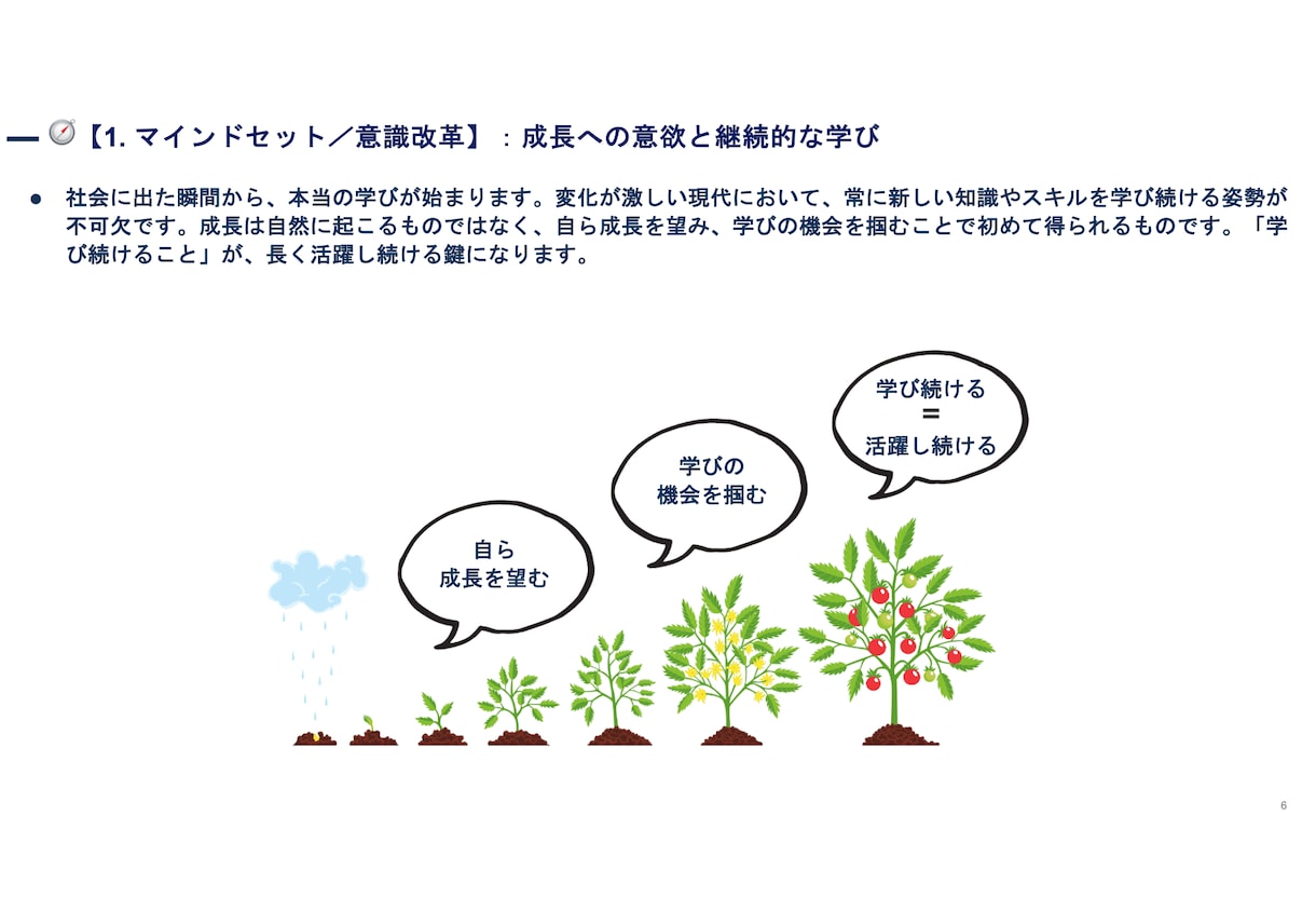 明日使える！新社会人向け研修資料の雛形を提供します 大容量の55ページ！必要スライドだけ抜粋したり配布したりも可 イメージ3