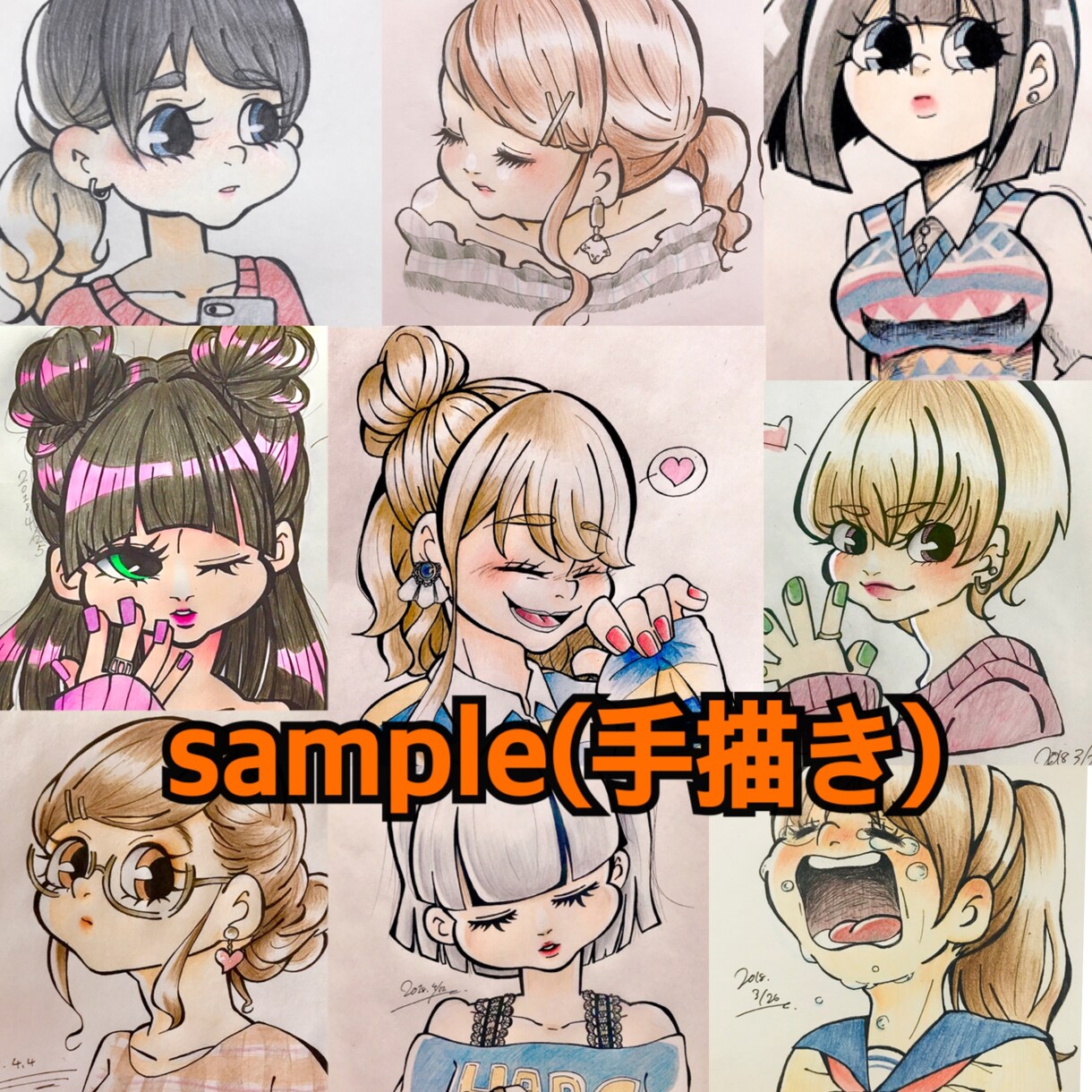 様々な用途のイラストオーダー受付ます 似顔絵やオリジナルキャラなど！手描きも受け付けてます！ イメージ4