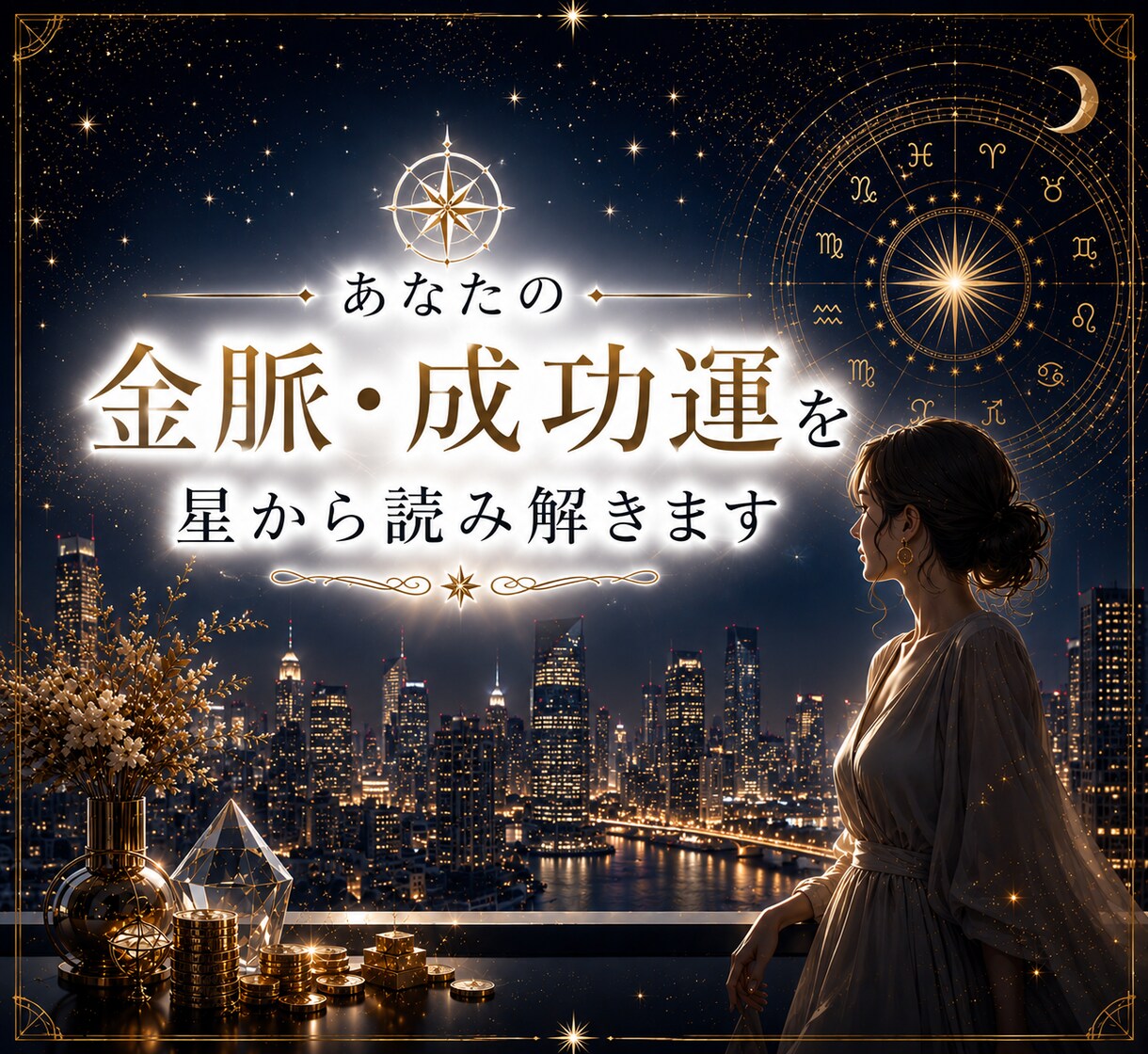 あなたの金脈・成功運を星から読み解きます 星が示す“お金を引き寄せる才能”を丁寧に解読します イメージ1