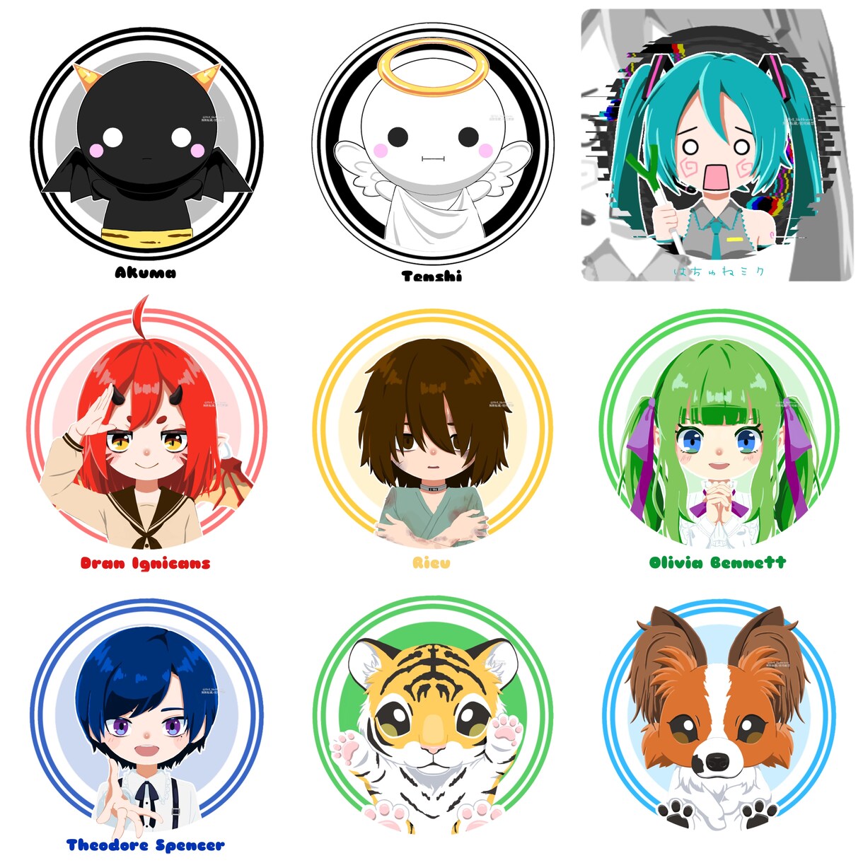 創作キャラや動物をロゴアイコン風イラストにします アイコンや、キャラクター紹介にピッタリ！！ イメージ9