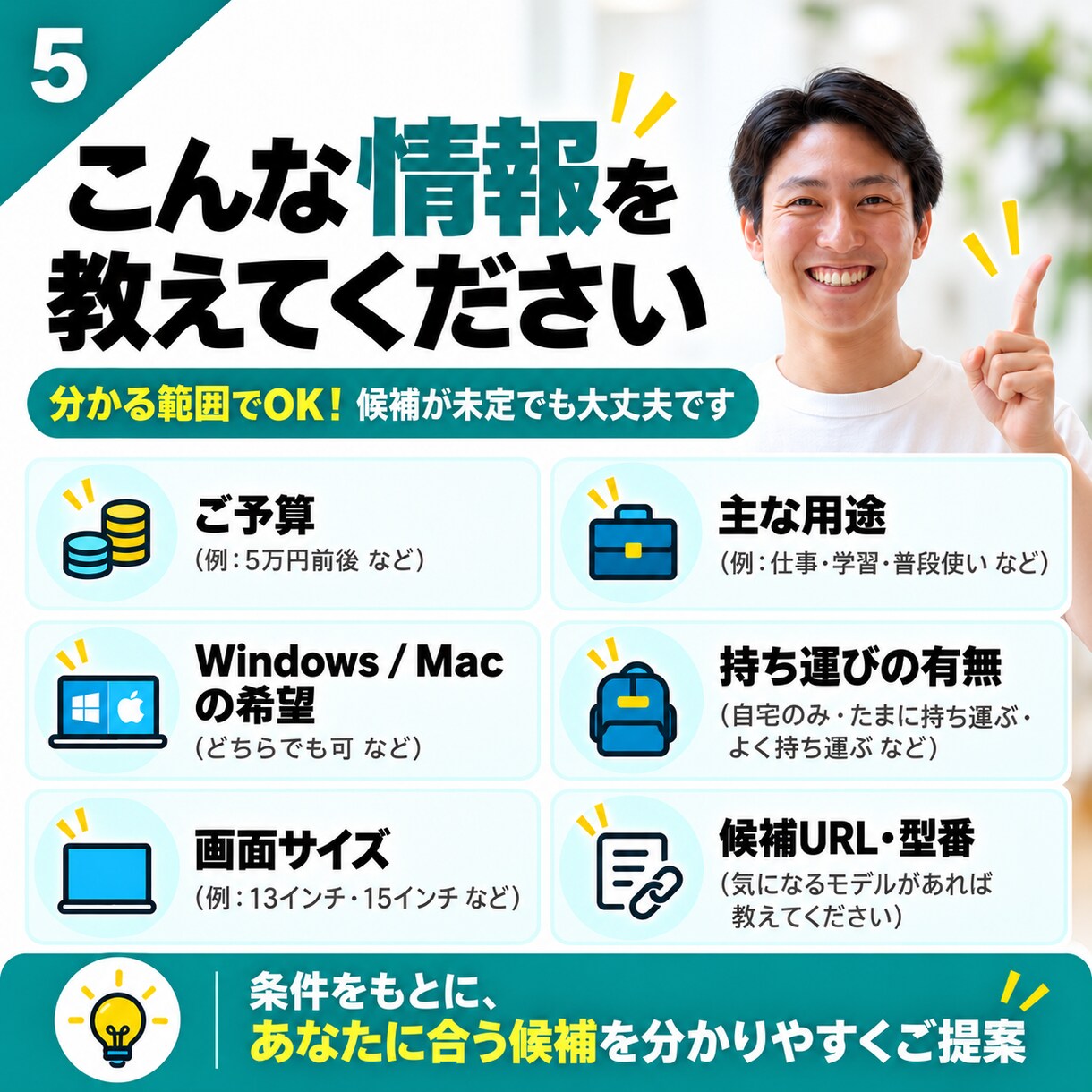 パソコン選びを現役エンジニアがサポートします 候補を比較しながら分かりやすくご提案します イメージ5