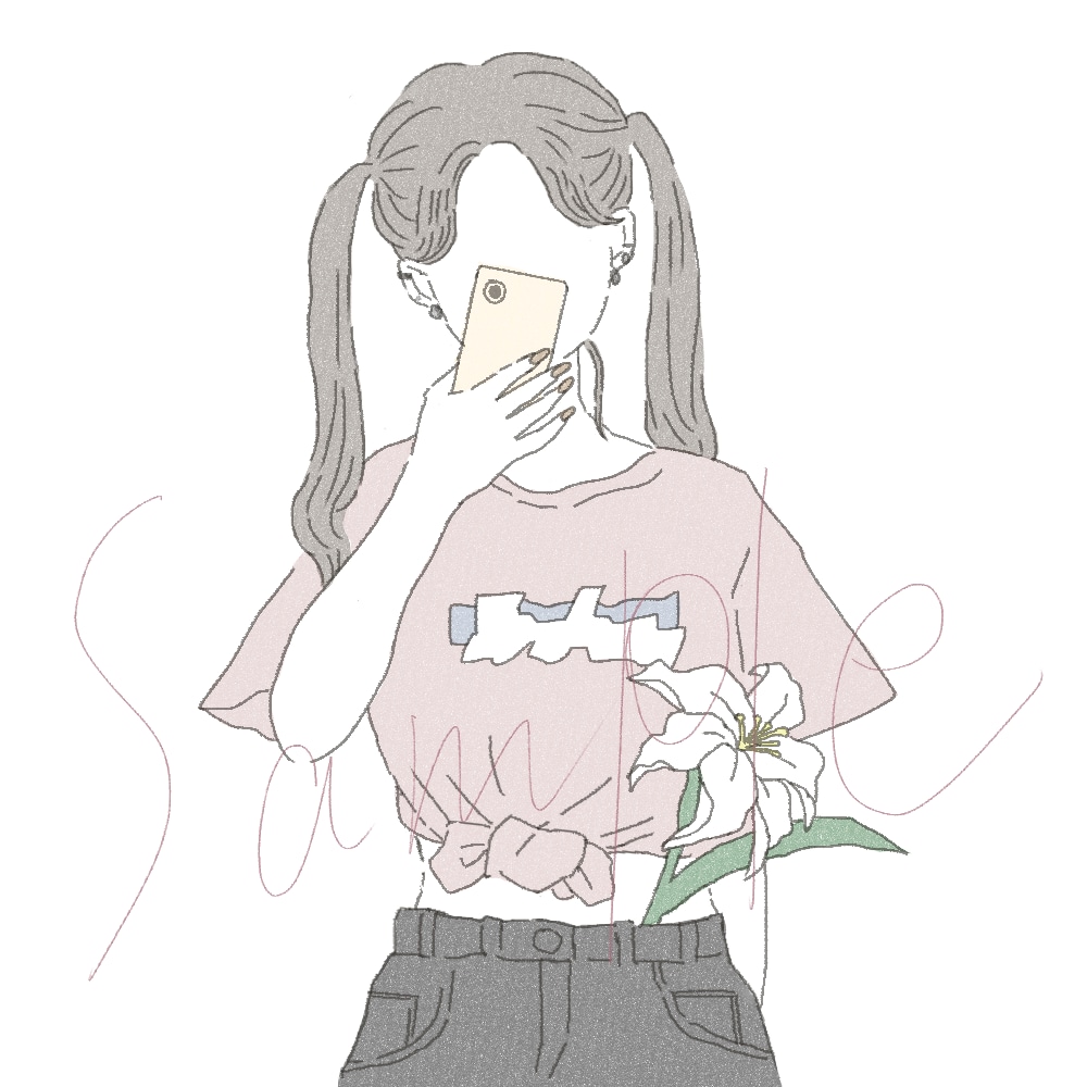 韓国風のお洒落なアイコンイラスト描きます ★あえて顔を描かないお洒落なイラスト★SNSにどうぞ イメージ4