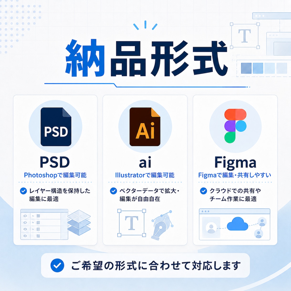 AI生成画像を編集データ化します PSD/ai/Figma等で修正しやすく整えます イメージ3