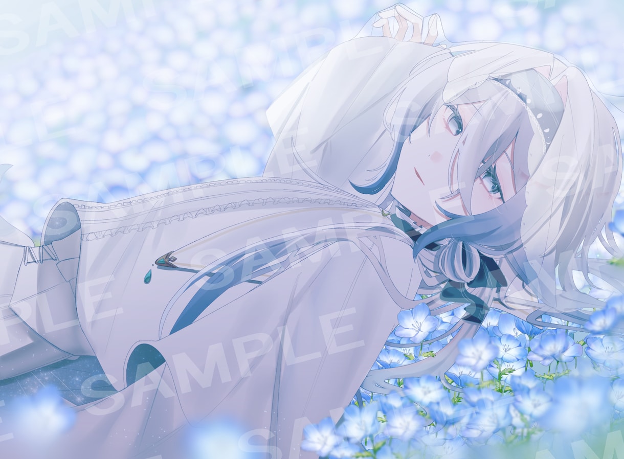 アイコン/MVイラスト/全身立ち絵をお描きします 透明感あるイラストをお届けします◎ イメージ1