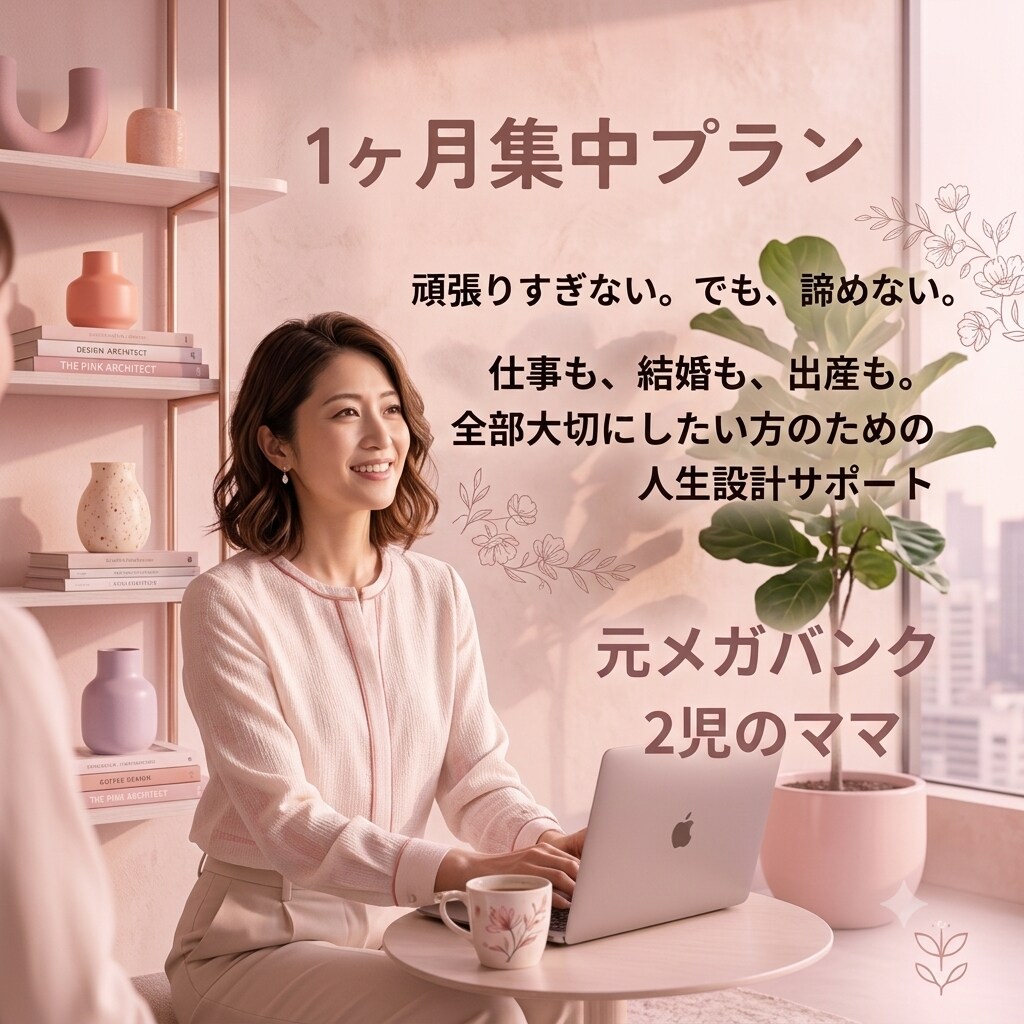 5名限定　20〜40代の女性へ個別伴走いたします 【60分×2】仕事・結婚・出産の迷いを整理する伴走プラン イメージ1