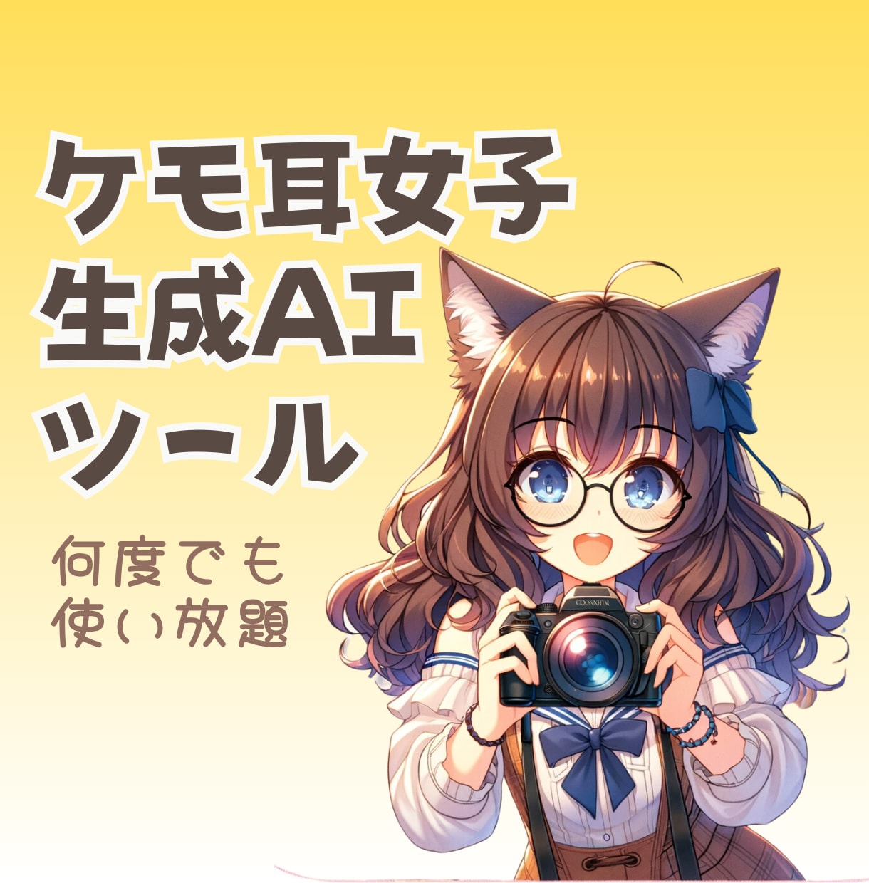 AIツールがあなたの代わりにケモ耳女子を描きます 難しいプロンプト不要！ケモ耳娘に特化したキャラ画像生成ツール イメージ1
