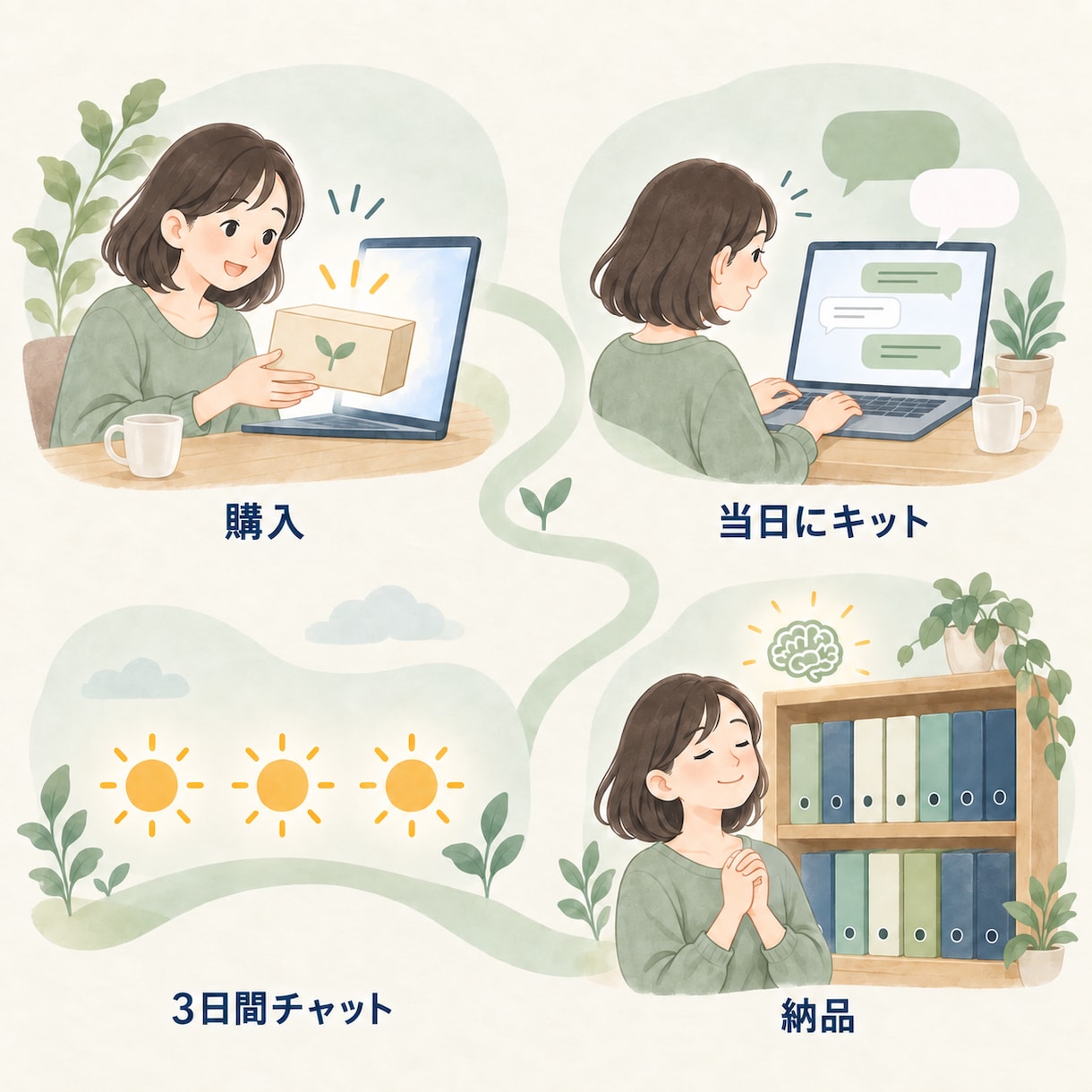 Claude Codeが動くまで3日間伴走します 通話なし・日程調整なし。止まった画面を送るだけ イメージ3