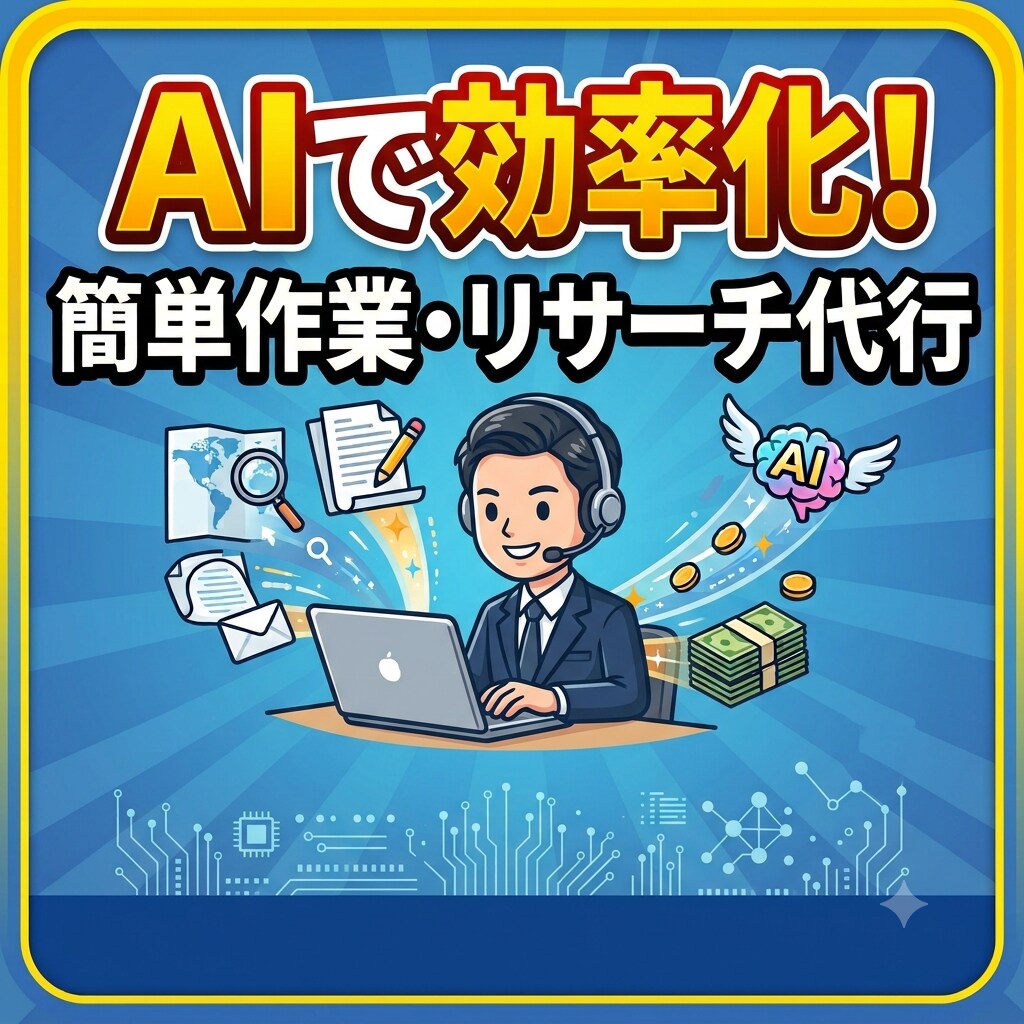 AIを活用して業務を行います AIを活用して低価格で業務を承ります。 イメージ1