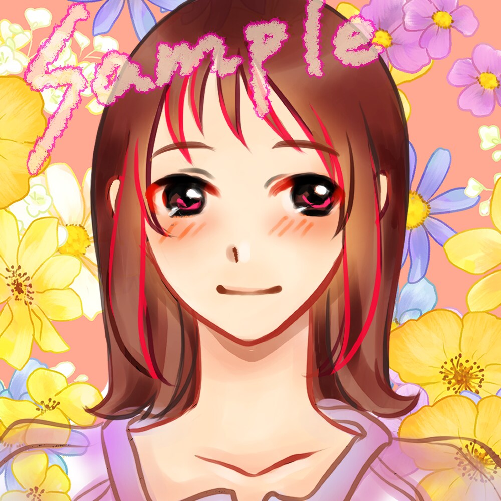 低予算で可愛いアイコン制作します 簡単な背景無料！背景ありなし2枚納品します！納期早めで安心☆ イメージ3