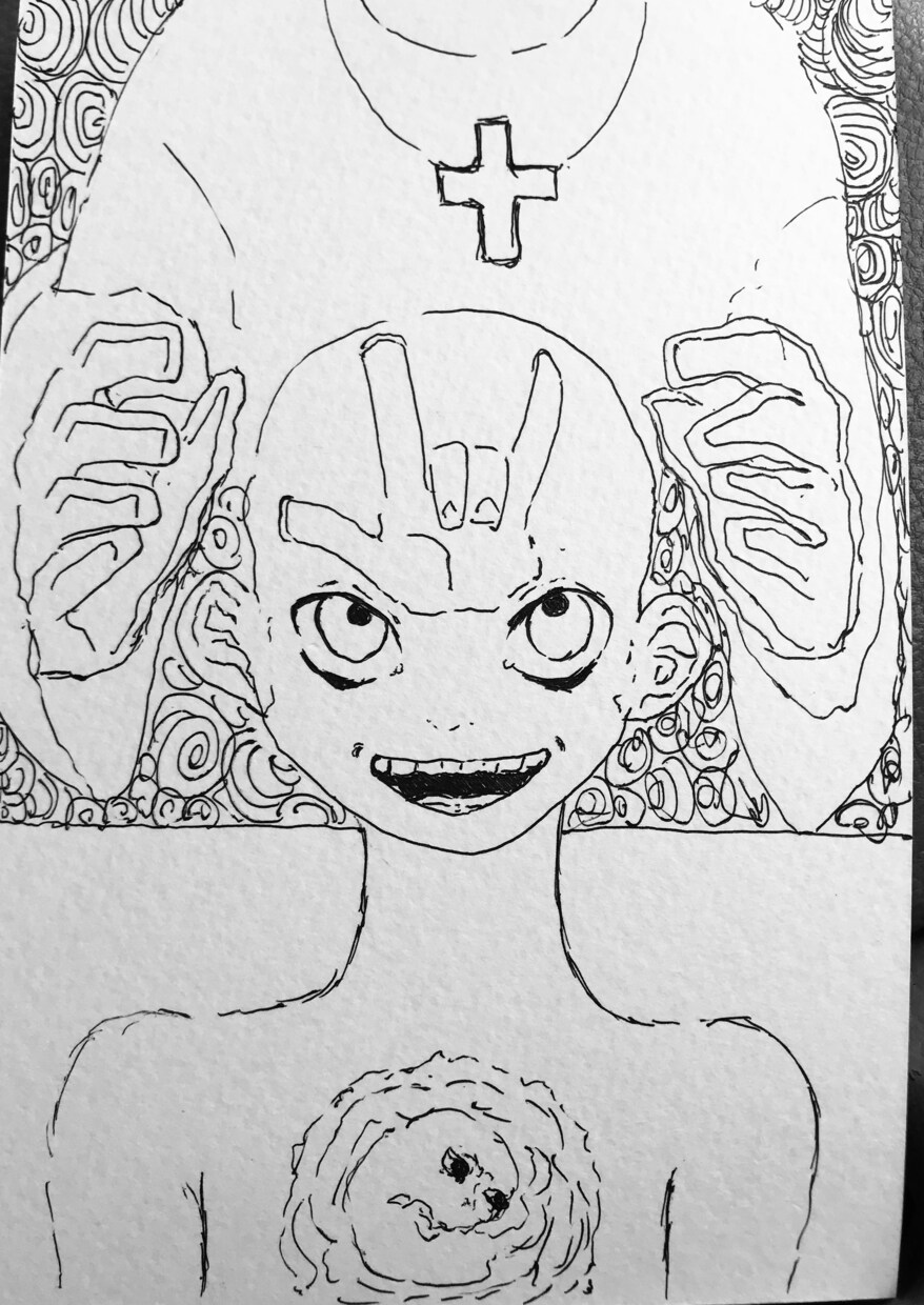 ボールペンイラスト描きます 塗り絵にして遊んだり、眺めてぼーっとしたりできます。 イメージ3