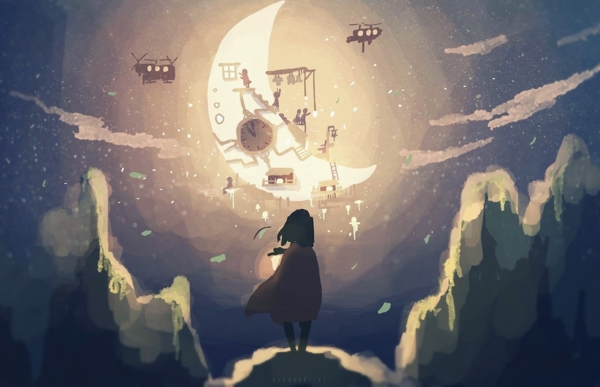 幻想的でシンプルなイラストお描きします 背景、アイコンなど様々な用途でご使用可能です イメージ2