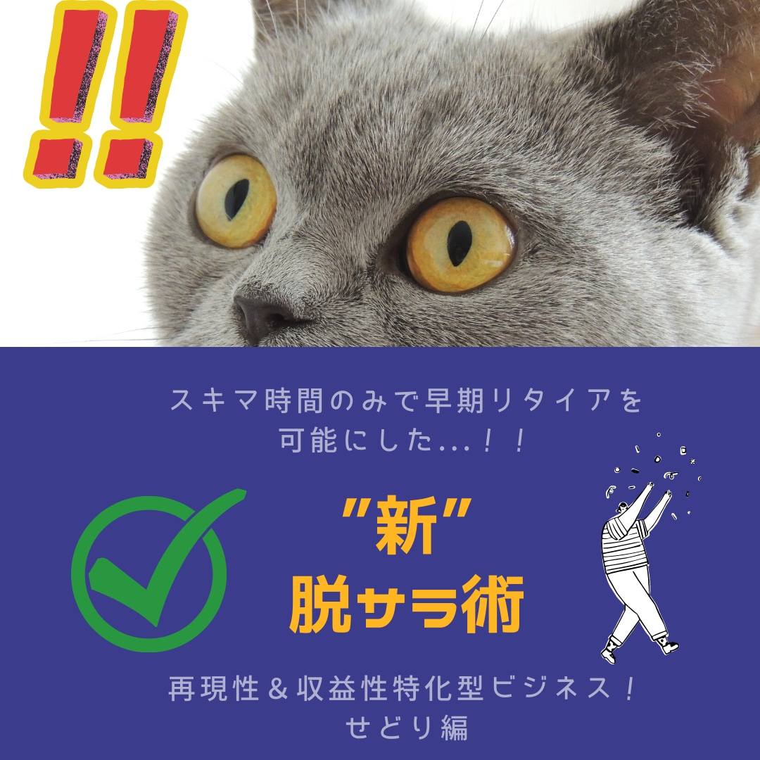 新【脱サラ】を【実現可能】にできたノウハウ教えます 全９種類”新脱サラ術”【スキマ時間のみ！】裏技ノウハウの秘密 イメージ1