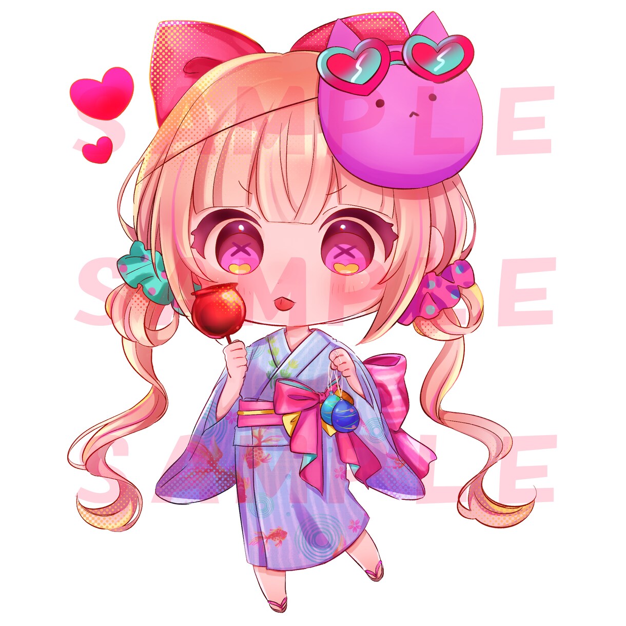 ミニキャライラスト制作します かわいいポップなミニキャライラスト、商用利用も全身もおまかせ イメージ4
