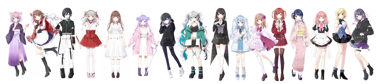 男性も女性も描けます☆　いろんなイラスト描きます 可愛い系やさわやかカッコいい系など イメージ2