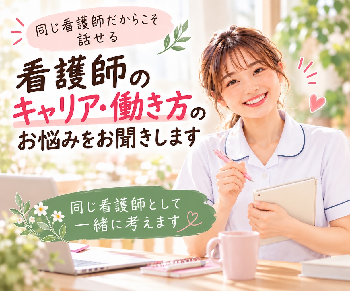 看護師の転職・キャリアについてお悩みをお聞きします 転職・キャリアについて同じ看護師だからこそわかります イメージ1