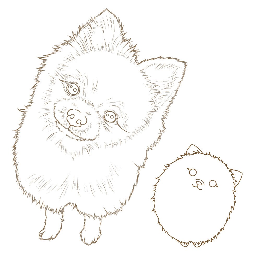うちの子塗り絵お描きします ペットなどのお好きな動物を自分色で彩ってみませんか イメージ10