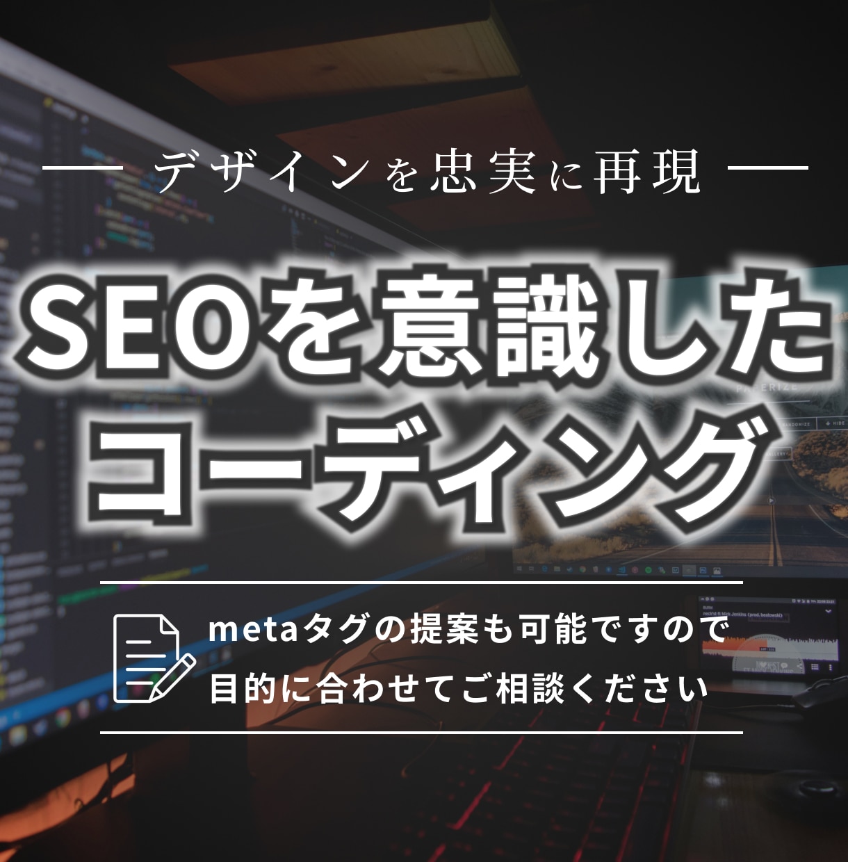 SEOを意識しデザインを忠実に再現します コーディングの実務経験50件以上｜小規模から大規模サイトまで イメージ1
