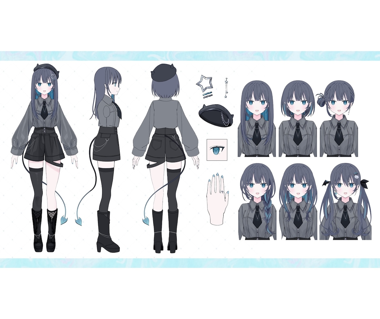 Live2d用パーツ分けイラスト描きます パーツ分け込のV用キャラクターデザインを制作します！ イメージ5
