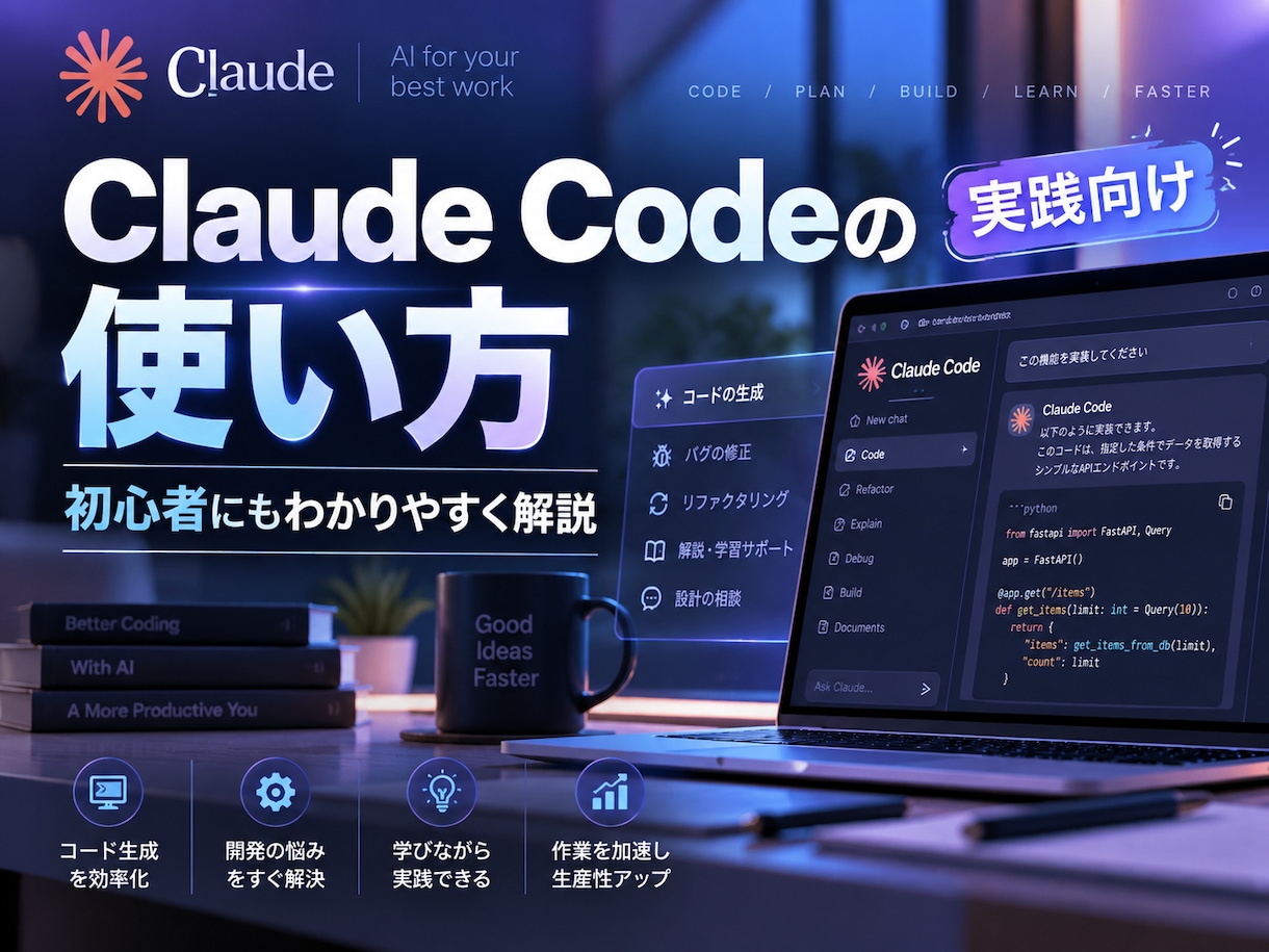 Claude Codeの使い方教えます Claude Codeを使ってアプリの構築方法を教えます イメージ1