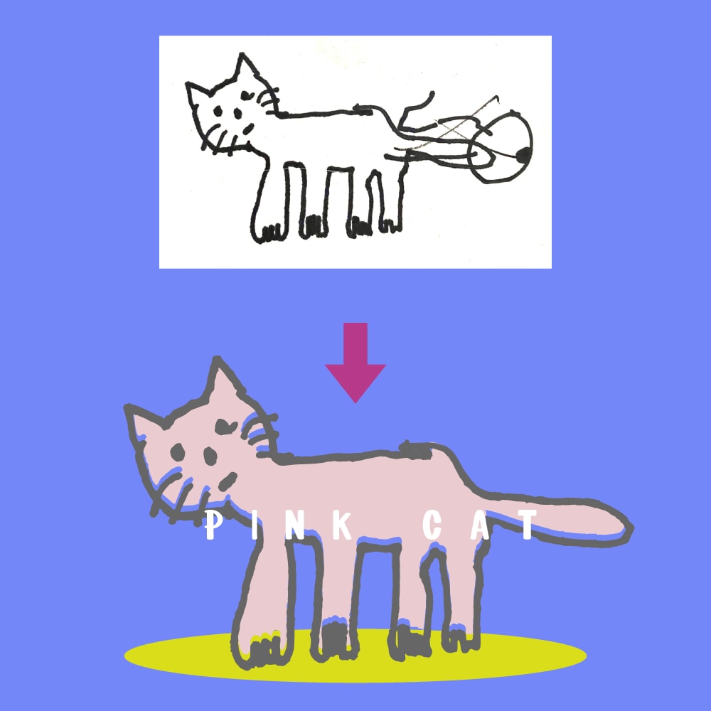 紙に描いたイラストをデジタル化します お子さん・ご自身が描いた絵や落書きをデジタルにしませんか？！ イメージ3