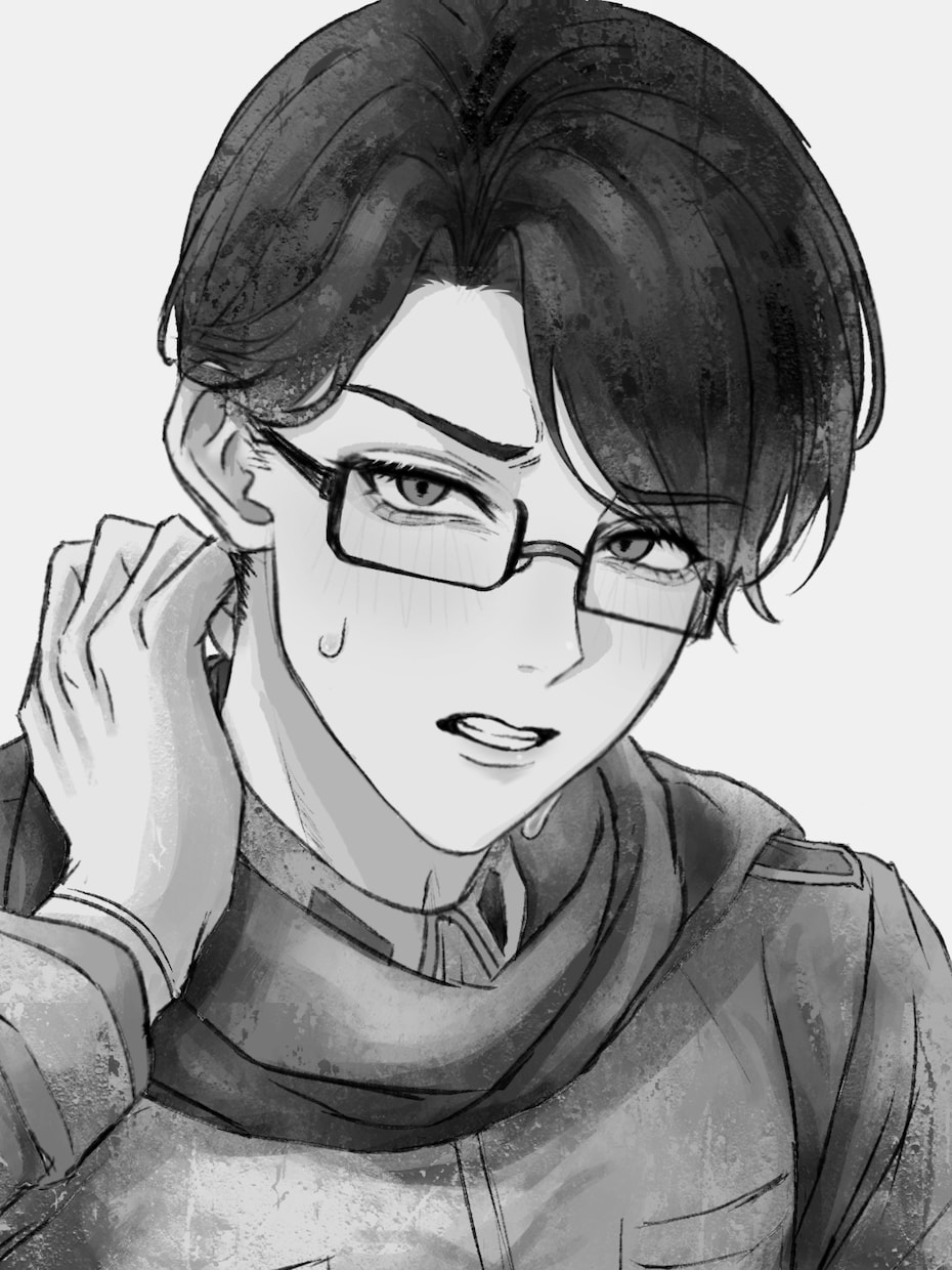 最短7日〇ザラっとした質感モノクロイラスト描きます 絵柄寄せ◎ SNS活動用やMV、歌ってみた動画、挿絵などに！ イメージ7